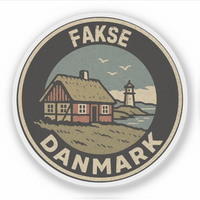 Fakse, Denmark Danmark  Sticker (Front)