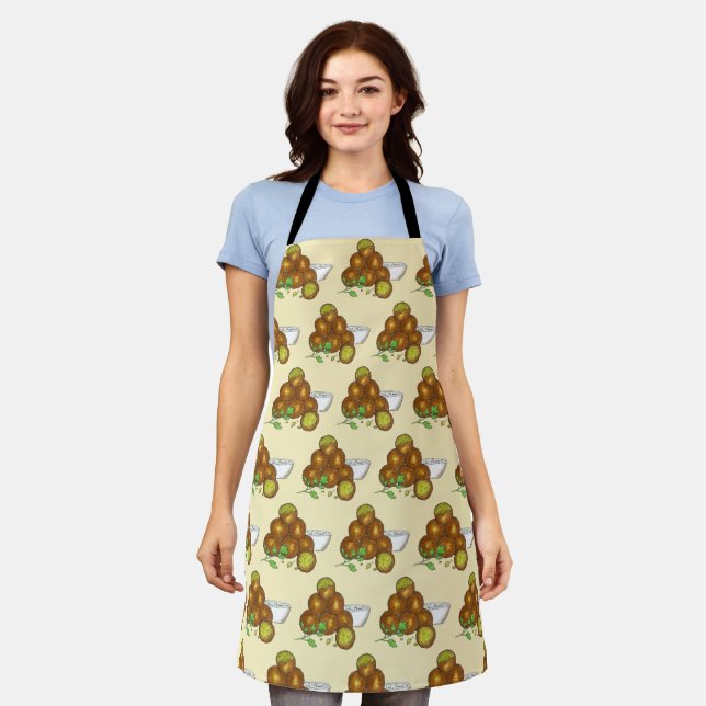 Falafel Balls Middle Eastern Chickpeas Egyptian Apron (Worn)