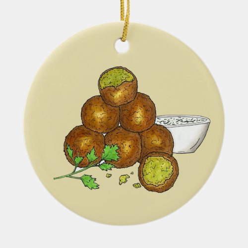 Falafel Balls Middle Eastern Chickpeas Egyptian Ceramic Ornament