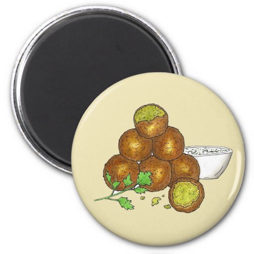 Falafel Balls Middle Eastern Chickpeas Egyptian Magnet