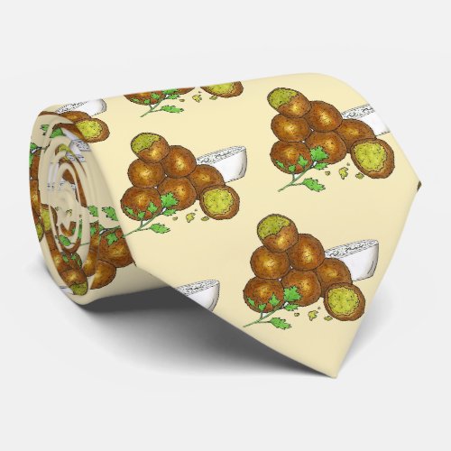 Falafel Balls Middle Eastern Chickpeas Egyptian Neck Tie