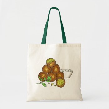 Falafel Balls Middle Eastern Chickpeas Egyptian Tote Bag by rebeccaheartsny at Zazzle