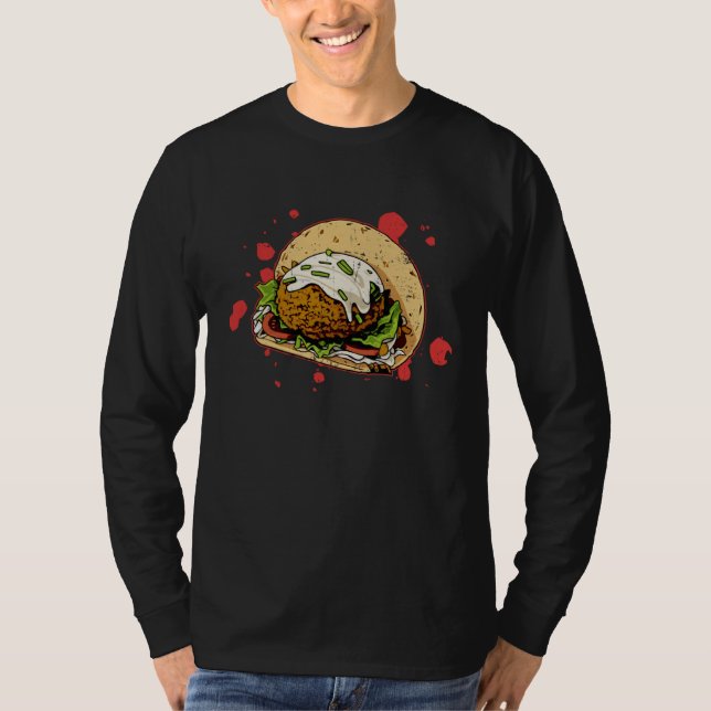Falafel Chef Levantine Food Hummus Arabic Cuisine T-Shirt (Front)