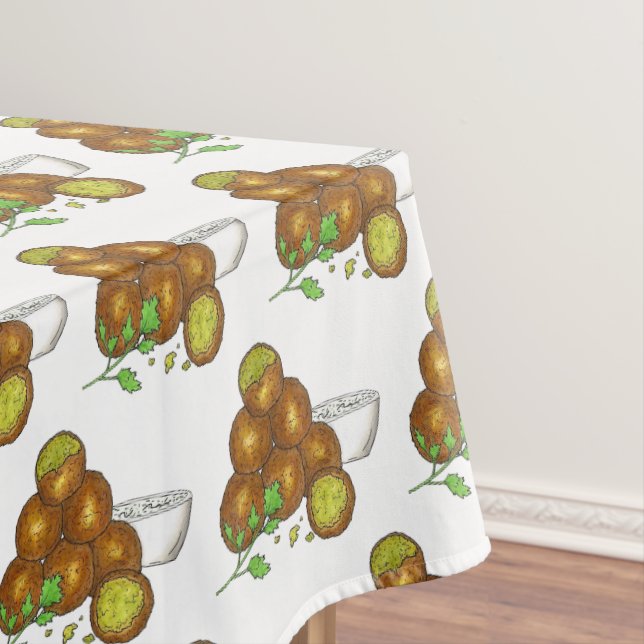 Falafel Mediterranean Vegetarian Food Chickpeas Tablecloth (In Situ)