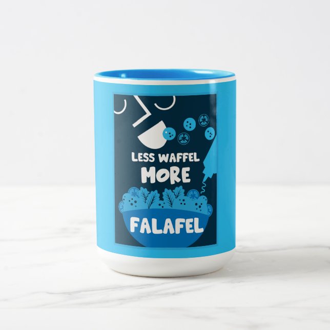 Falafel Middle Eastern Street Food Two-Tone Coffee Mug (Center)