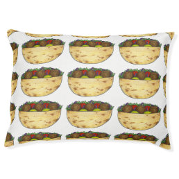 Falafel Pita Sandwich Food Foodie Print Dog Bed