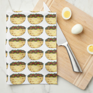 Falafel Pita Sandwich Food Foodie Print Towel