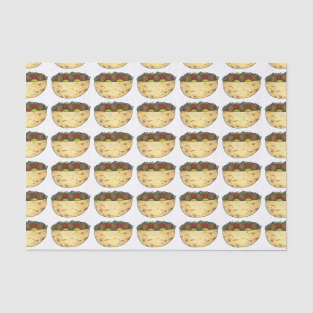 Falafel Pita Sandwich Food FoodieGift Tissue Paper (Front)
