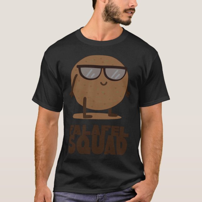 Falafel Squad Ironic Saying Healthy Hummus T-Shirt (Front)
