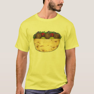 Falafel Stuffed Pita Mediterranean Food Cuisine T-Shirt