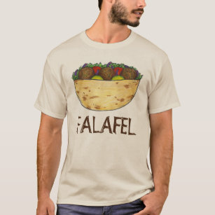 Falafel Stuffed Pita Sandwich Mediterranean Food T-Shirt