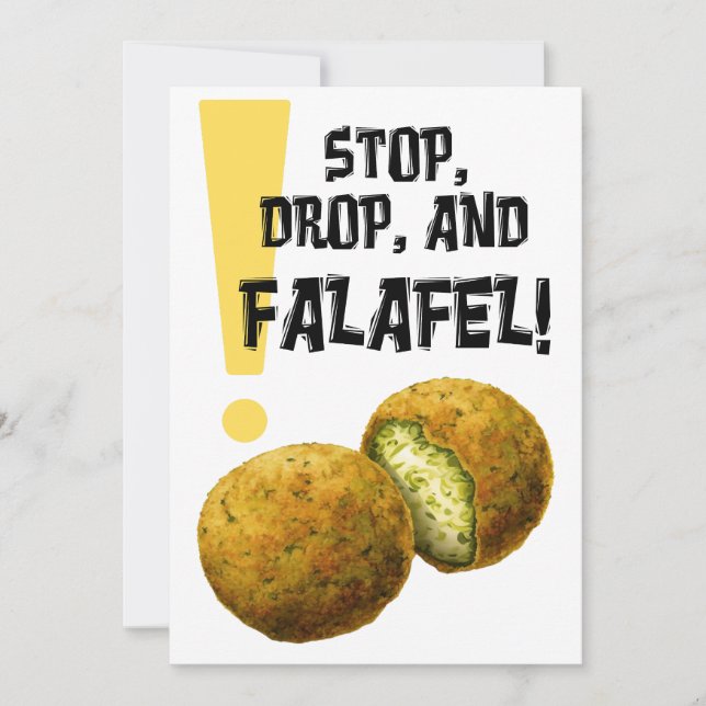 Falafel time is all the time! فلافل اكل عربي invitation (Front)