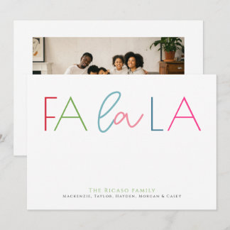 Falala Simple Merry Christmas Personalized Photo Holiday Card