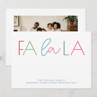 Falala Simple Merry Christmas Personalized Photo Holiday Card