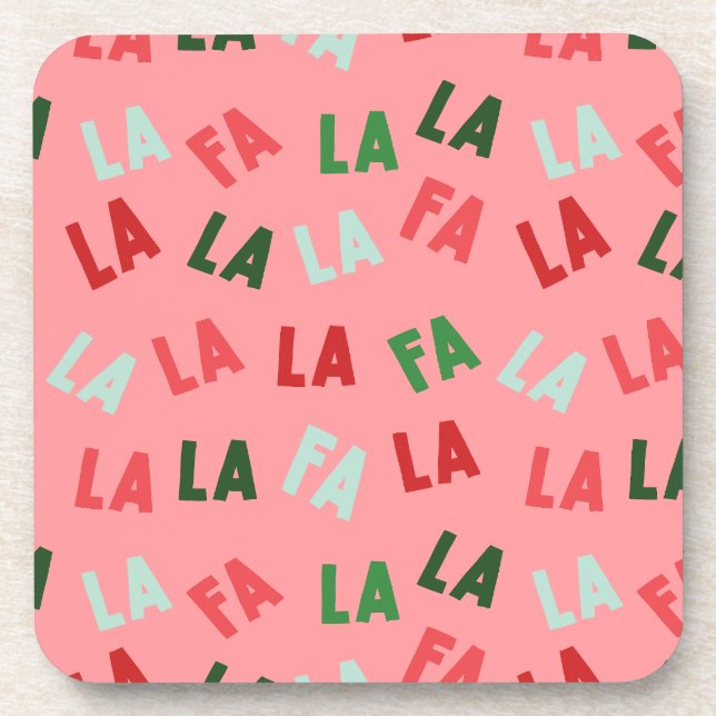 FaLaLaLa Christmas Beverage Coaster (Front)