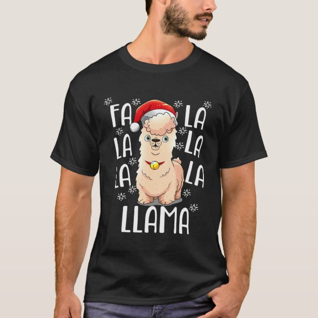 Falalala LLama  Christmas Carol  Women Kids T-Shirt (Front)