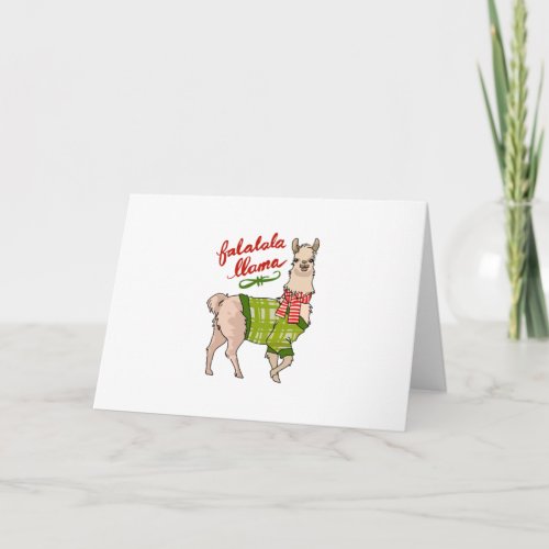 Falalala Llama Holiday Card