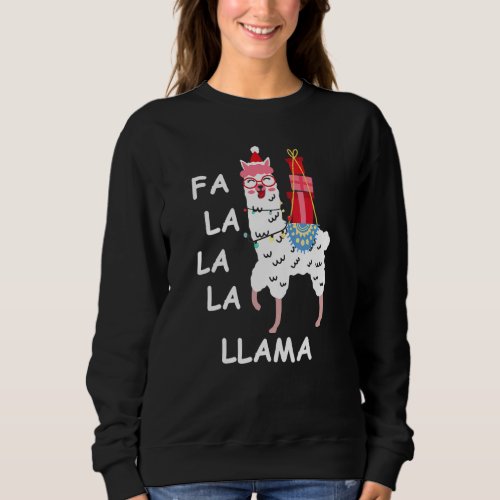 Falalala Llama  Llama Christmas  Family Matching Sweatshirt