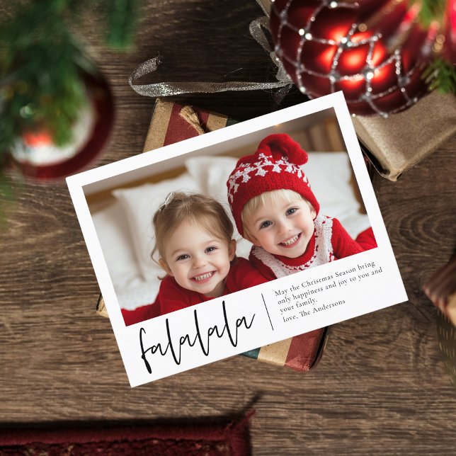 "Falalala" Personalized Christmas Photo Card  (Creator Uploaded)