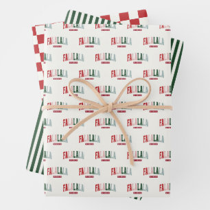 FALALALA VIBES Holiday Wrapping Paper Sheets