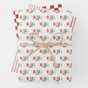 FALALALA VIBES Holiday Wrapping Paper Sheets