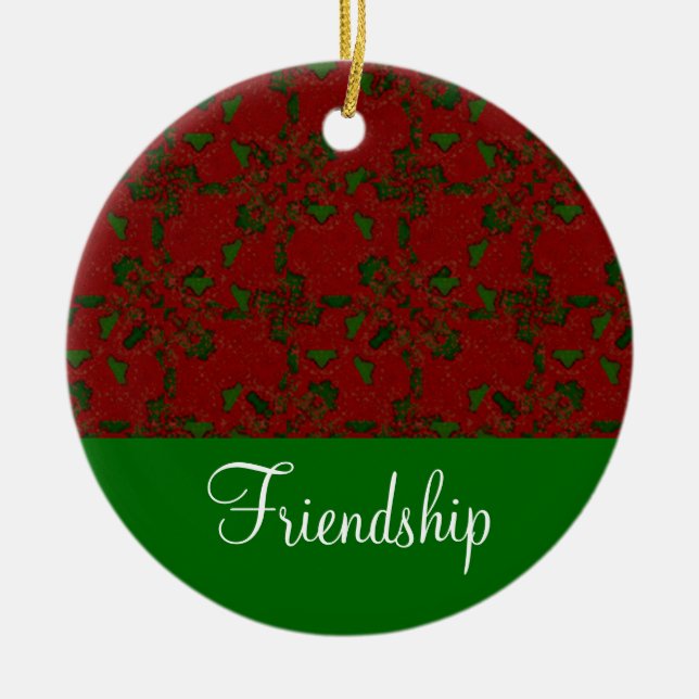 Falalalala Friendship Christmas Ornament (Front)
