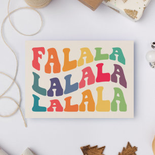 Falalalala Groovy Wavy Colorful Christmas Holiday Card