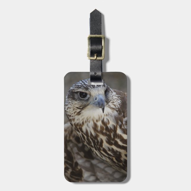 Falco cherrug luggage tag (Front Vertical)