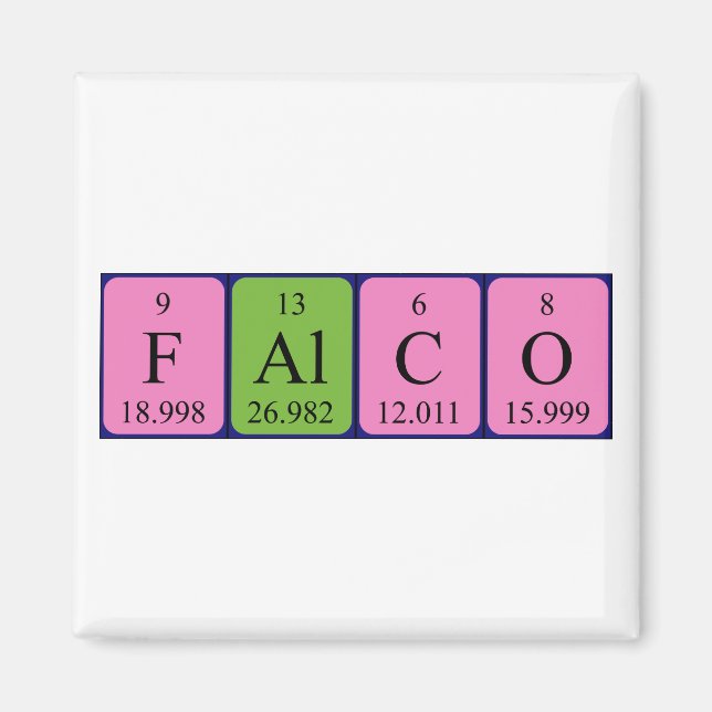 Falco periodic table name magnet (Front)