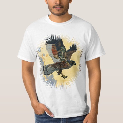  Falcon and Dragon Mascot T_Shirt Design