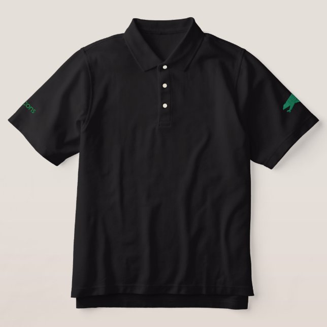 Falcon Bird (color) Embroidered Polo Shirt (Design Front)