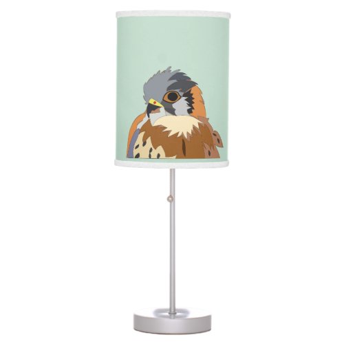 Falcon Bird Illustration Table Lamp