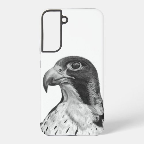 Falcon Bird of Prey Charcoal Print Samsung Galaxy S22 Case