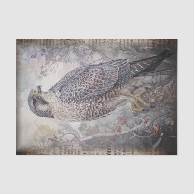 Falcon Bird Stylized Bird of Prey Tissue Paper (Front)