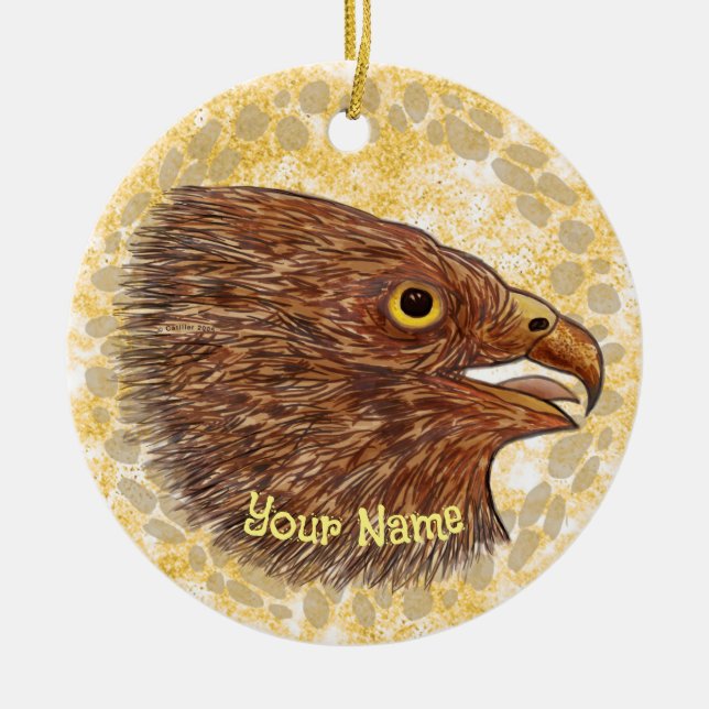 Falcon Ceramic Ornament (Front)