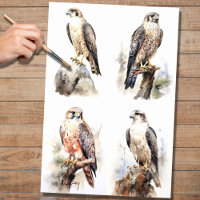 Falcon Collage 1 Decoupage Paper