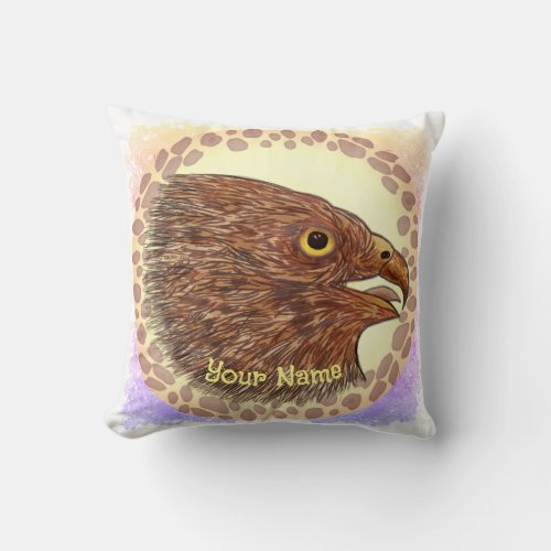 Falcon custom name throw pillow