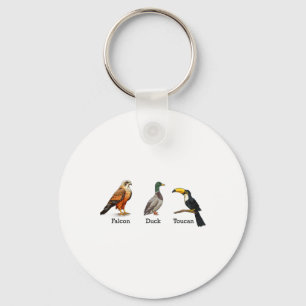 Falcon Duck Toucan Birds Subtle Anti Trump Keychain
