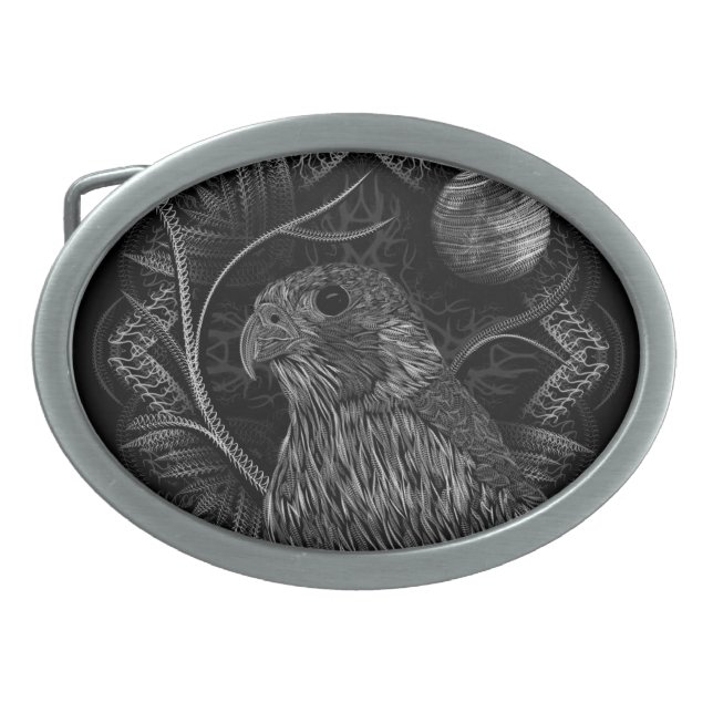 Falcon Full Moon Belt Buckle (Front)