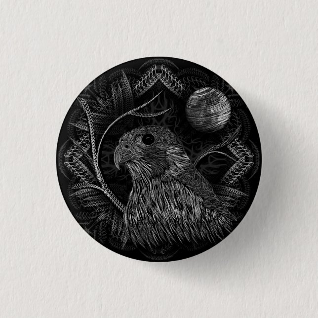 Falcon Full Moon Button (Front)