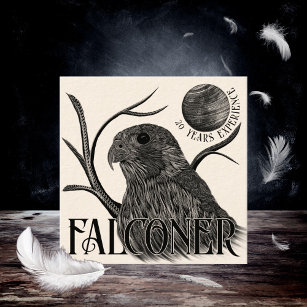 Falcon Full Moon Falconry Services Square Business Card