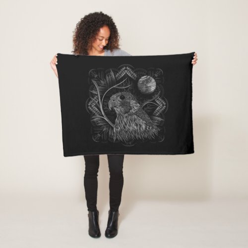 Falcon Full Moon Fleece Blanket