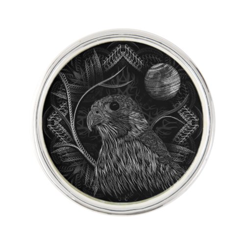 Falcon Full Moon Lapel Pin