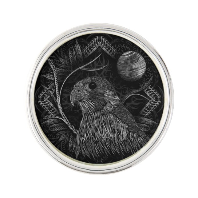 Falcon Full Moon Lapel Pin (Front)