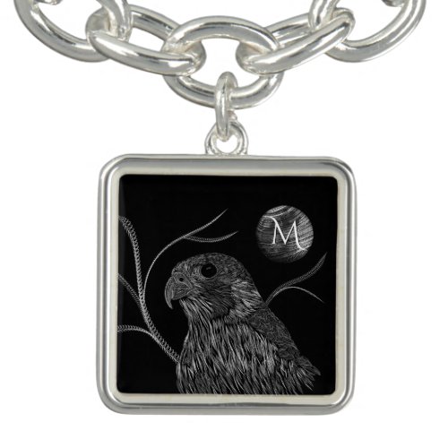 Falcon Full Moon Monogram Black Bracelet
