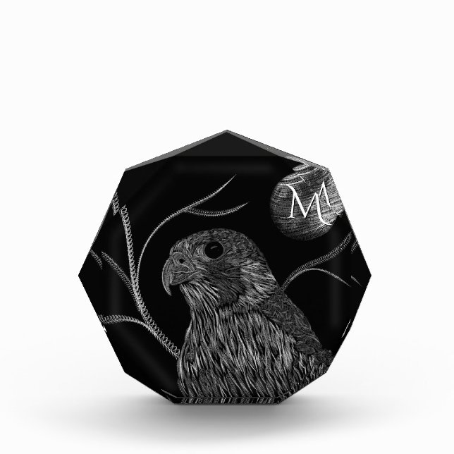 Falcon Full Moon Monogram Black Photo Block (Front)
