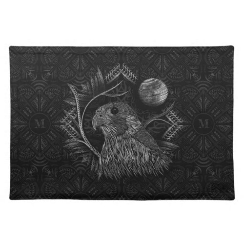 Falcon Full Moon Monogram Cloth Placemat