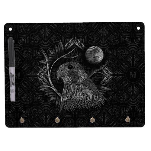 Falcon Full Moon Monogram Dry Erase Board With Keychain Holder