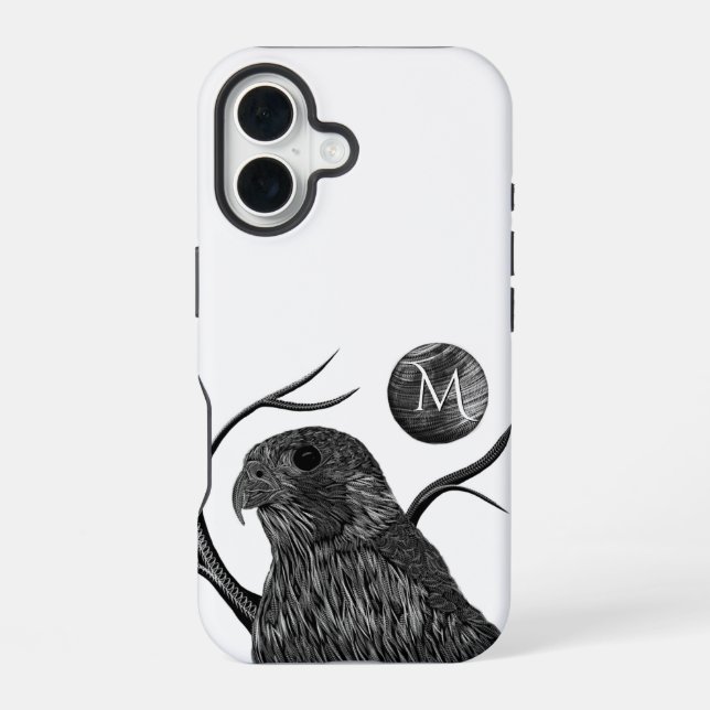 Falcon Full Moon Monogram Iphone Case (Back)