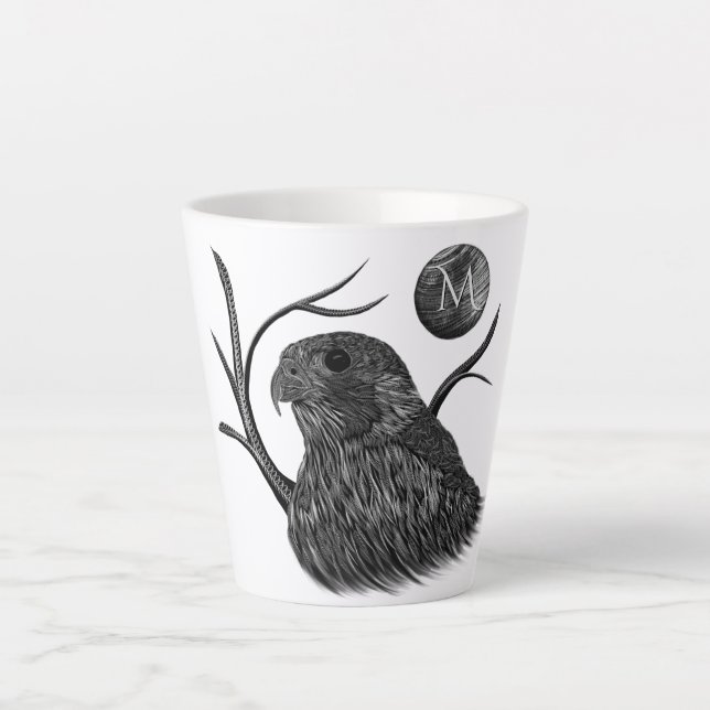 Falcon Full Moon Monogram Latte Mug (Front)